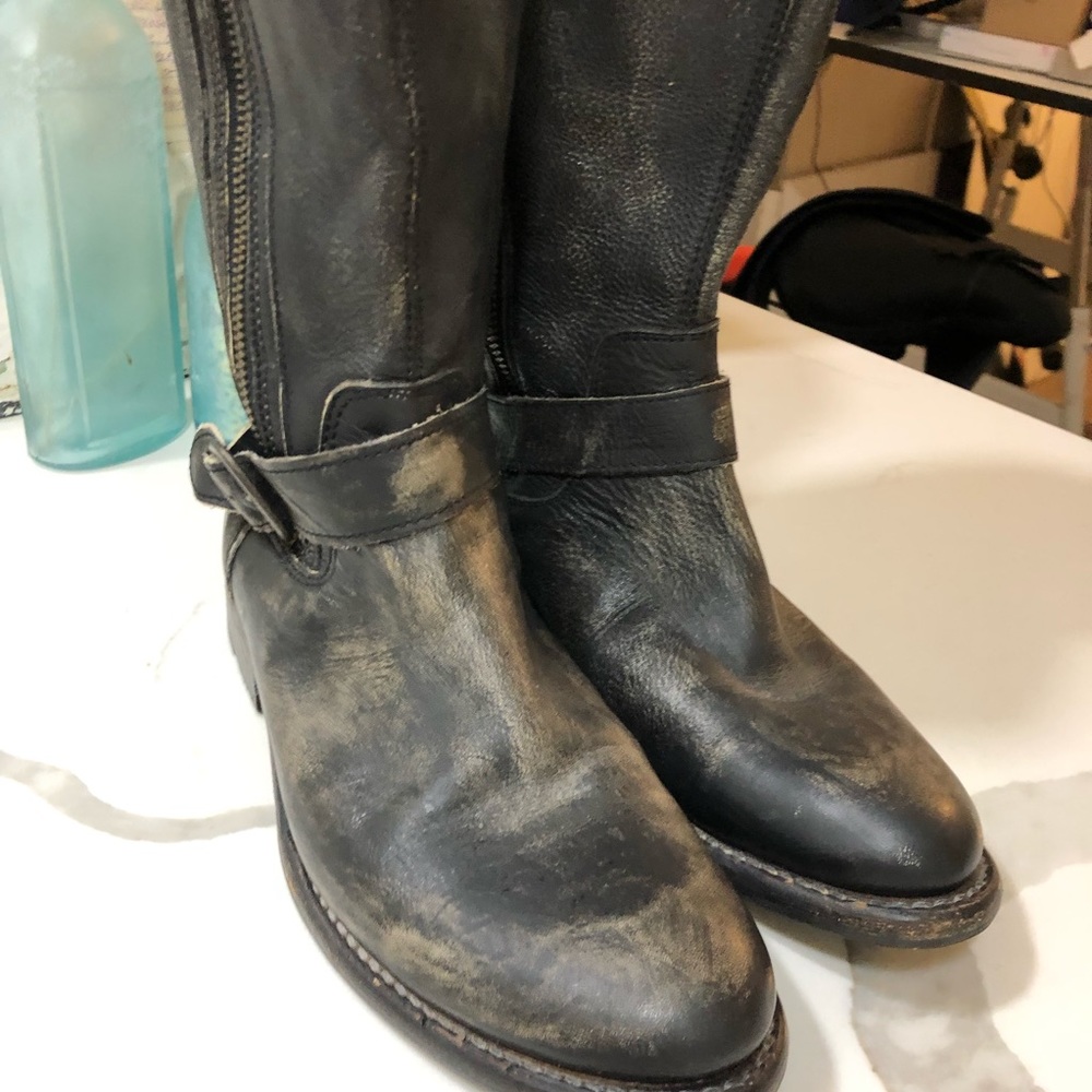 BED STU Cobbler Series Gogo Lug distressed motorcycle boots